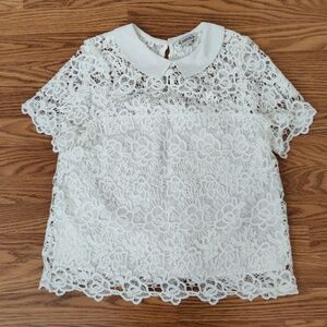 Nanette Lepore White Lace Top